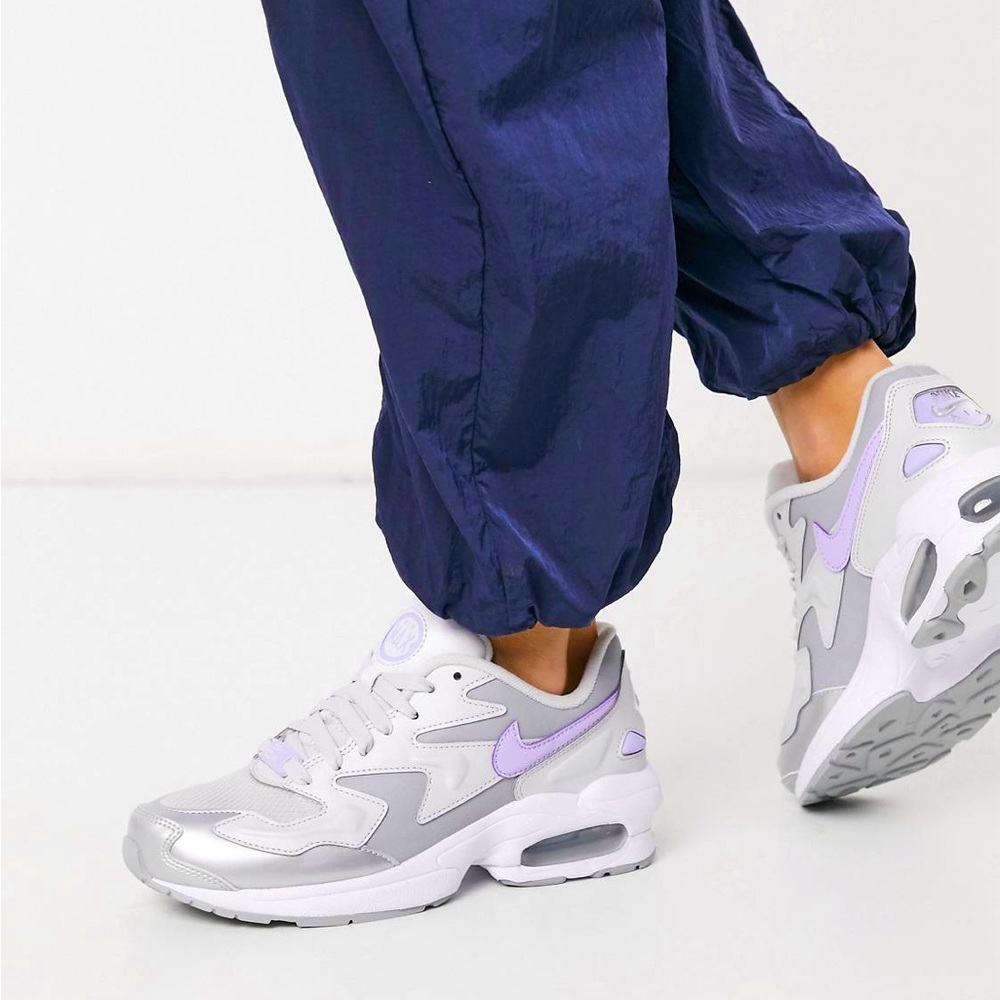 Nike Air Max‎ 2 light SE trainers grey and purple sneakers size 11